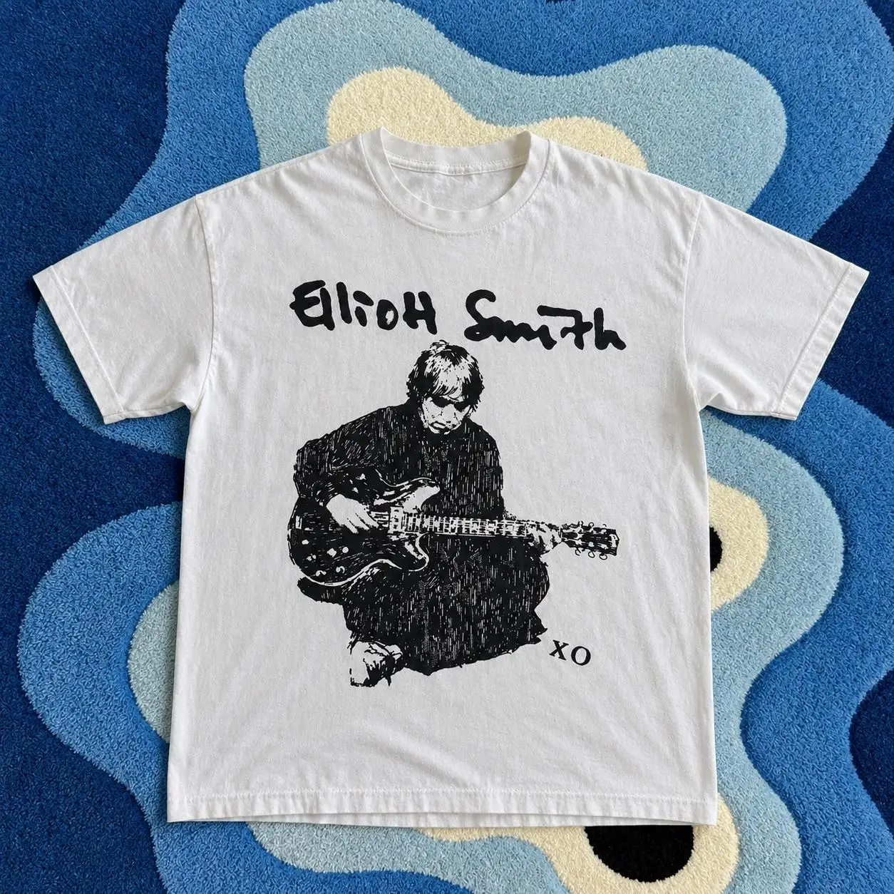 Elliot Smith Retro Pattern T-shirt Retro T-shirt Daily Wear Printed Men's and Women's T-shirts