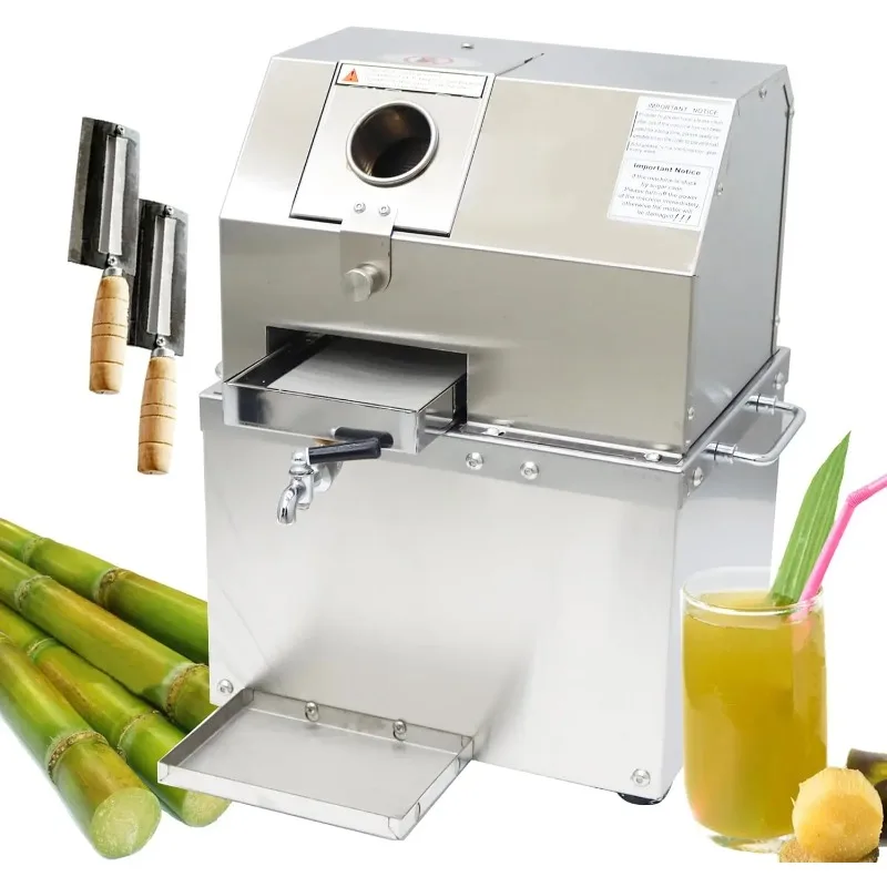 

110V Commercial Desktop Sugar Cane Juicer Extractor, Electric Sugarcane Press Juicer with Top Opening Function