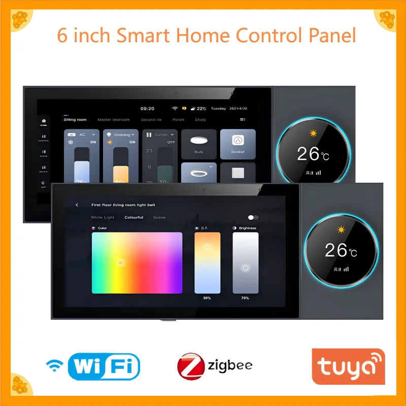 6 Inch Tuya Panel Control Wifi Zigbee Devices Tuya Zigbee Gateway Build Nspanel Tuya Smart Home Control Panel