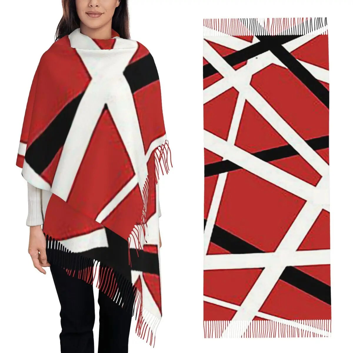 Nice One Van Halen Scarf Tassel Scarves Women Soft Warm Shawls and Wraps Large Fall Winter Shawl Wrap