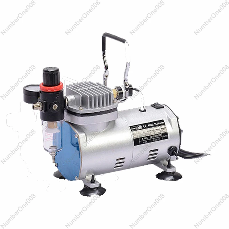 TC-208 Mini Air Compressor 220V Ultra Quiet Oil-free Vacuum Pump Fully Enclosed Jet Pump Air Compressor Tool