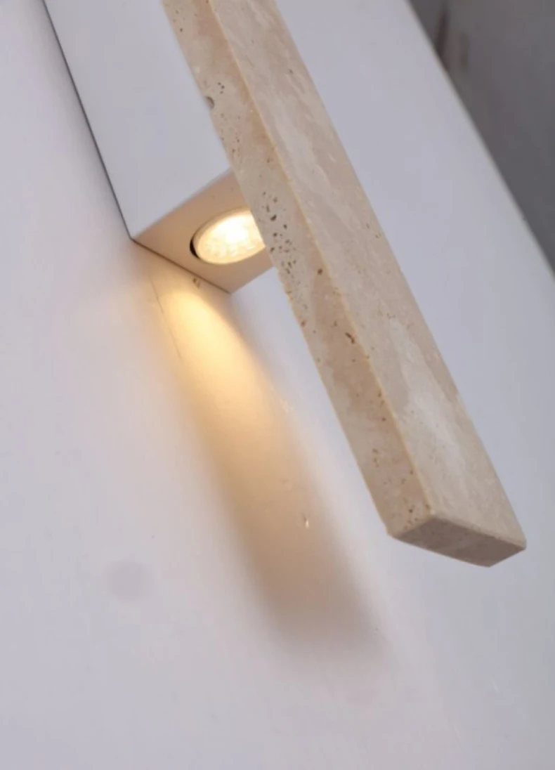 Rectangle Natural Marble Wall Lamp G9 Bulb Indoor