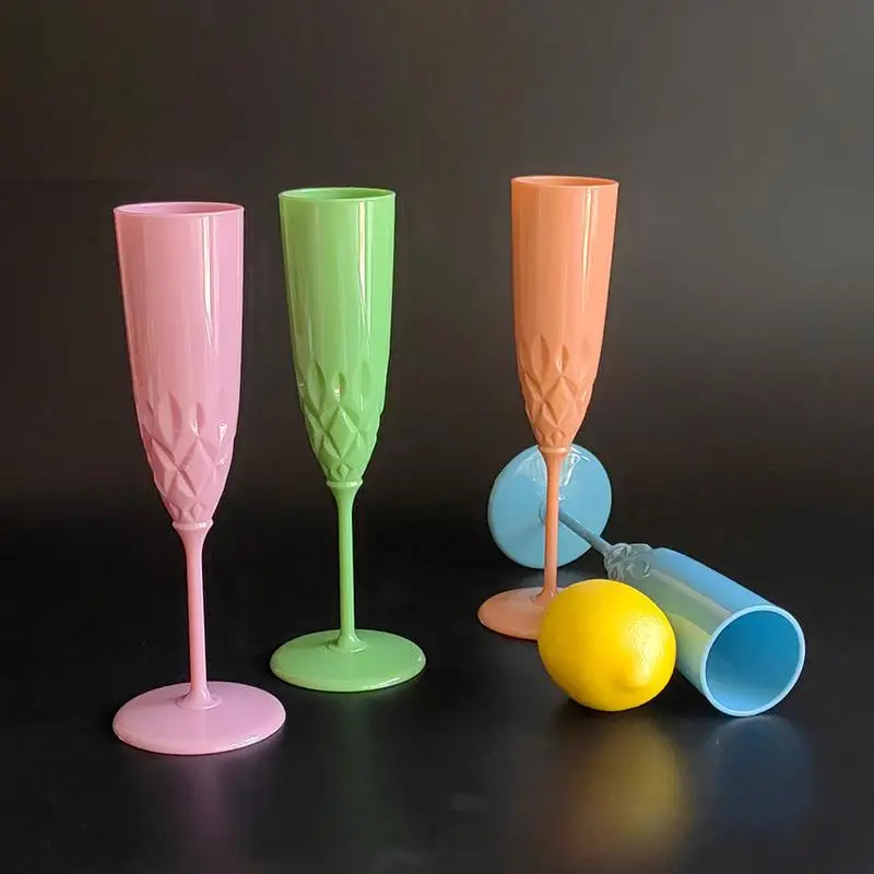 

1 PCS 125ml Moet Champagne Flutes Glasses PP Plastic Wine Glasses Dishwasher-safe Champagne Glass