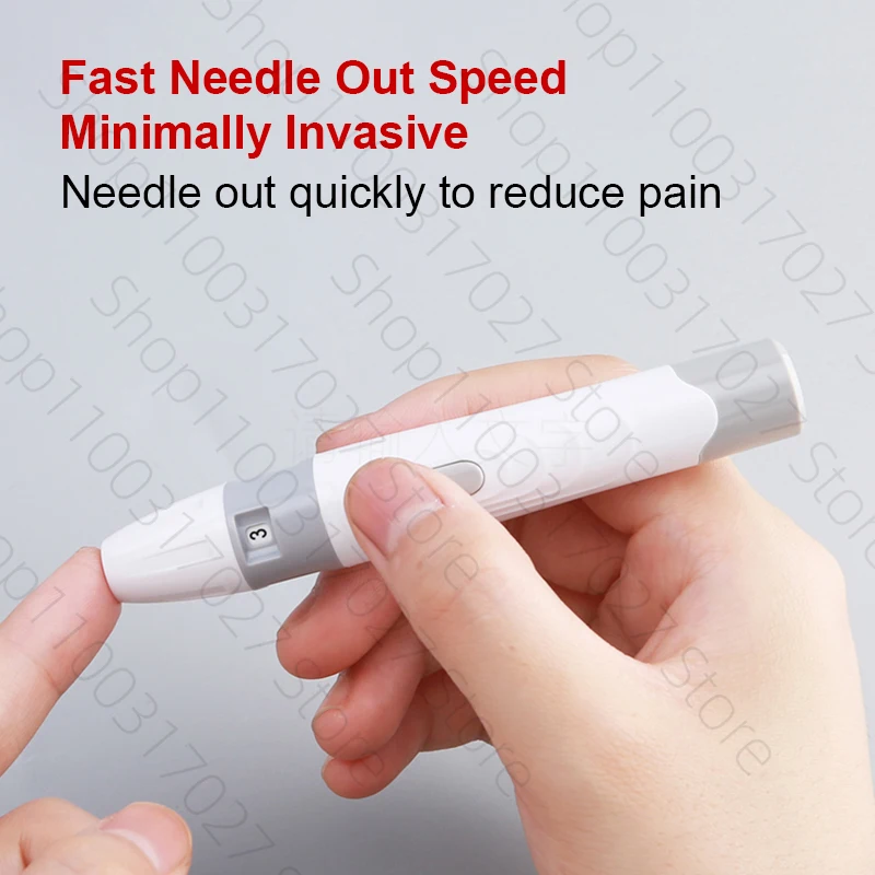 1pc Lancet Pen Lancing Device For Diabetics Blood Collect 5 Adjustable Depth Test Pen Blood Sampling Glucose Monitor Accessories