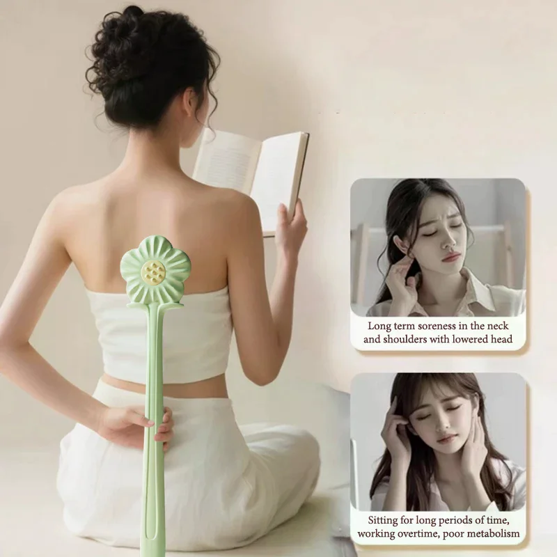 

Handheld Percussion Back Hammer Massager Flower Shape Meridian Beat Waist Relaxation Silicone Massager For Full Body Pain Relief