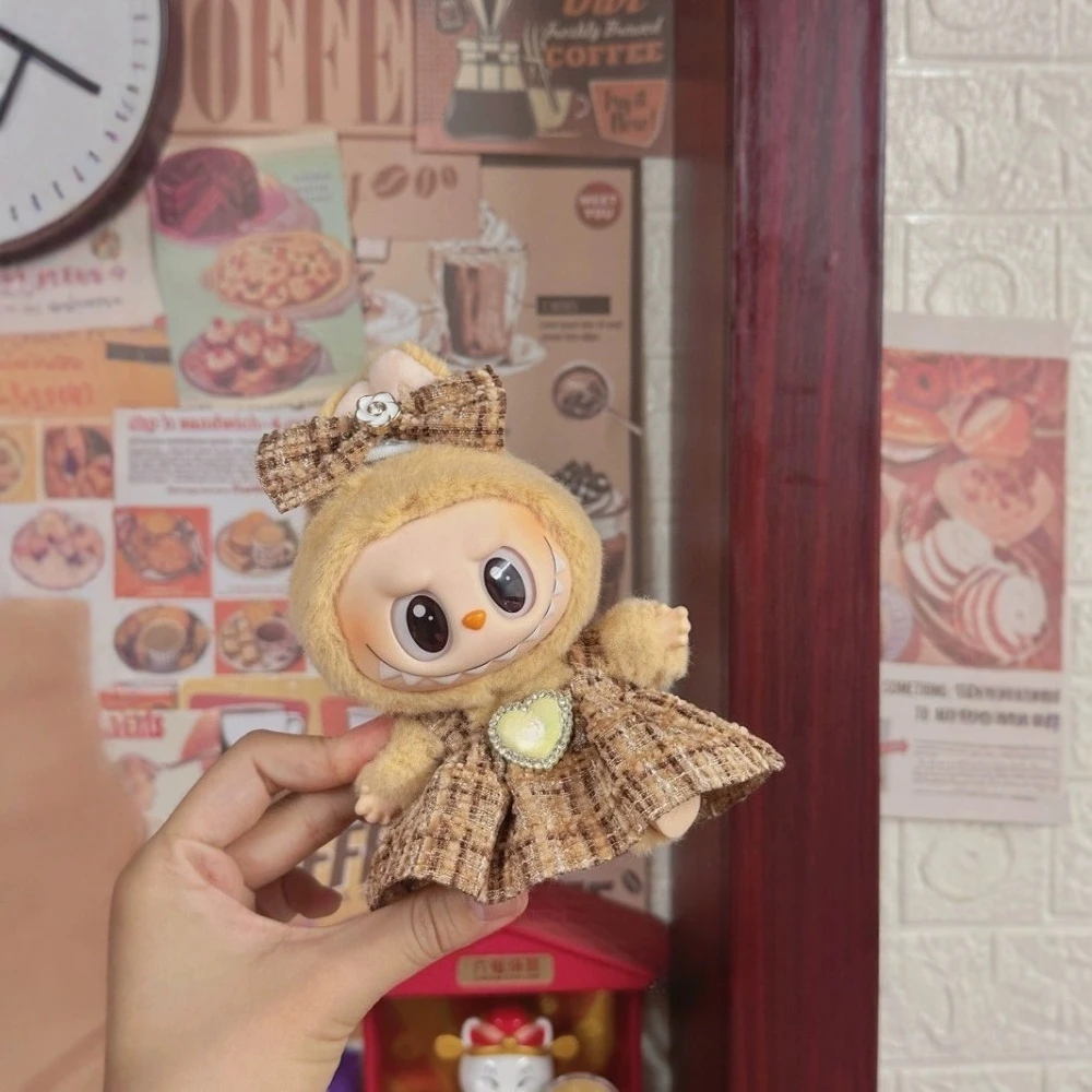 Ropa de muñeca de 17cm para Labubu, accesorios de traje de monstruo, ropa DIY, regalo para niños, dulce princesa, vestido de alta calidad V1 V2 V3