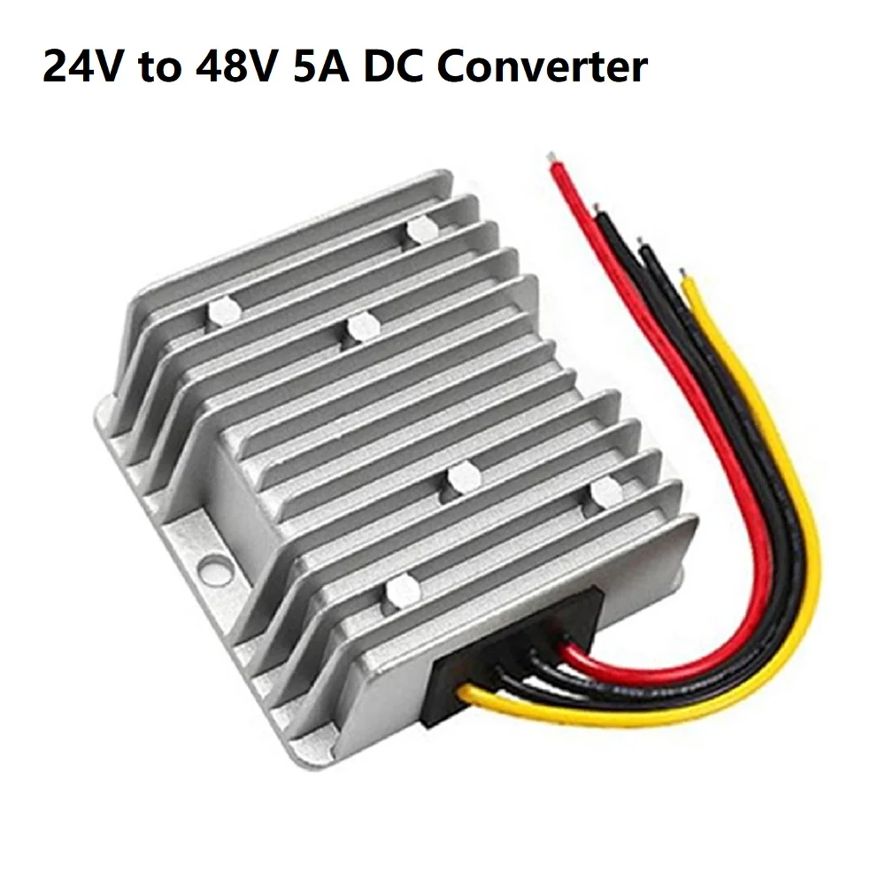Waterproof 24V to 48V DC-DC Boost Regulator 240W 5A for Vehicle Electrical Systems and Remote Monitoring Units