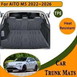 Car Rear Trunk Mat For AITO M5 Seres M5 2022 2023 2024 2025 2026 5seat Waterproof Cover Storage Pad Cargo Liner Auto Accessories