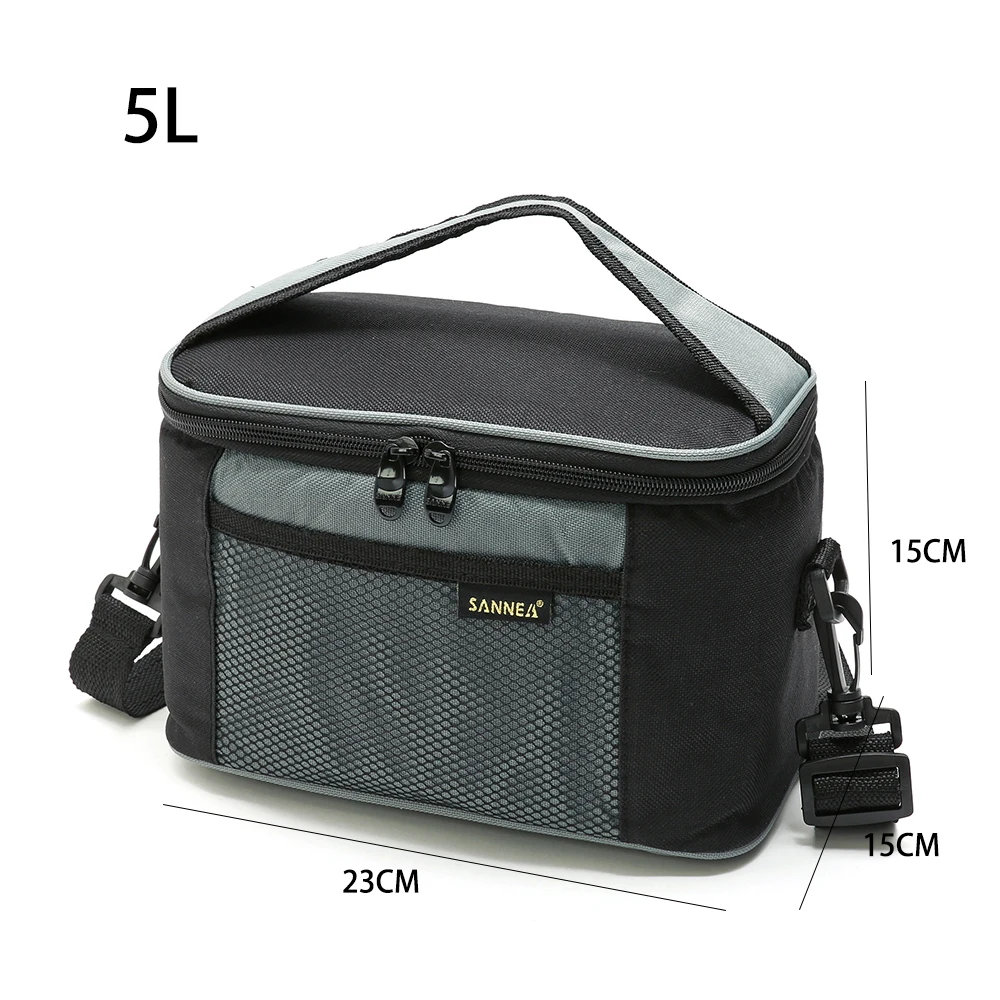 SANNE 5L Simple and Stylish Waterproof Cooler Bag Insulated Lunch Box Thermal Lunch Bag for Kids Thermo Lunch Bag Picnic Bag