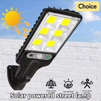 Solar Outdoor Led Courtyard Wall Lamp With 3 Mode Waterproof Motion Sensor Security Lighting Street Lights for Garden Patio Path
