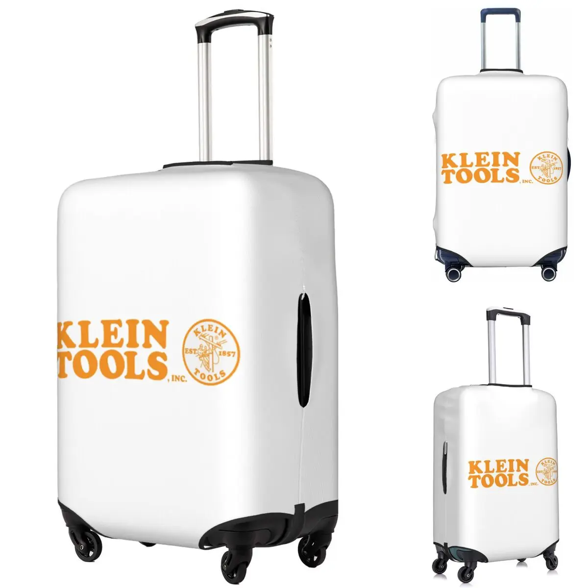 

Klein Tools - Est . 1857 Logo (Orange) Suitcase Cover Protection Elastic Travel Luggage Protector Covers for 18-32 Inch