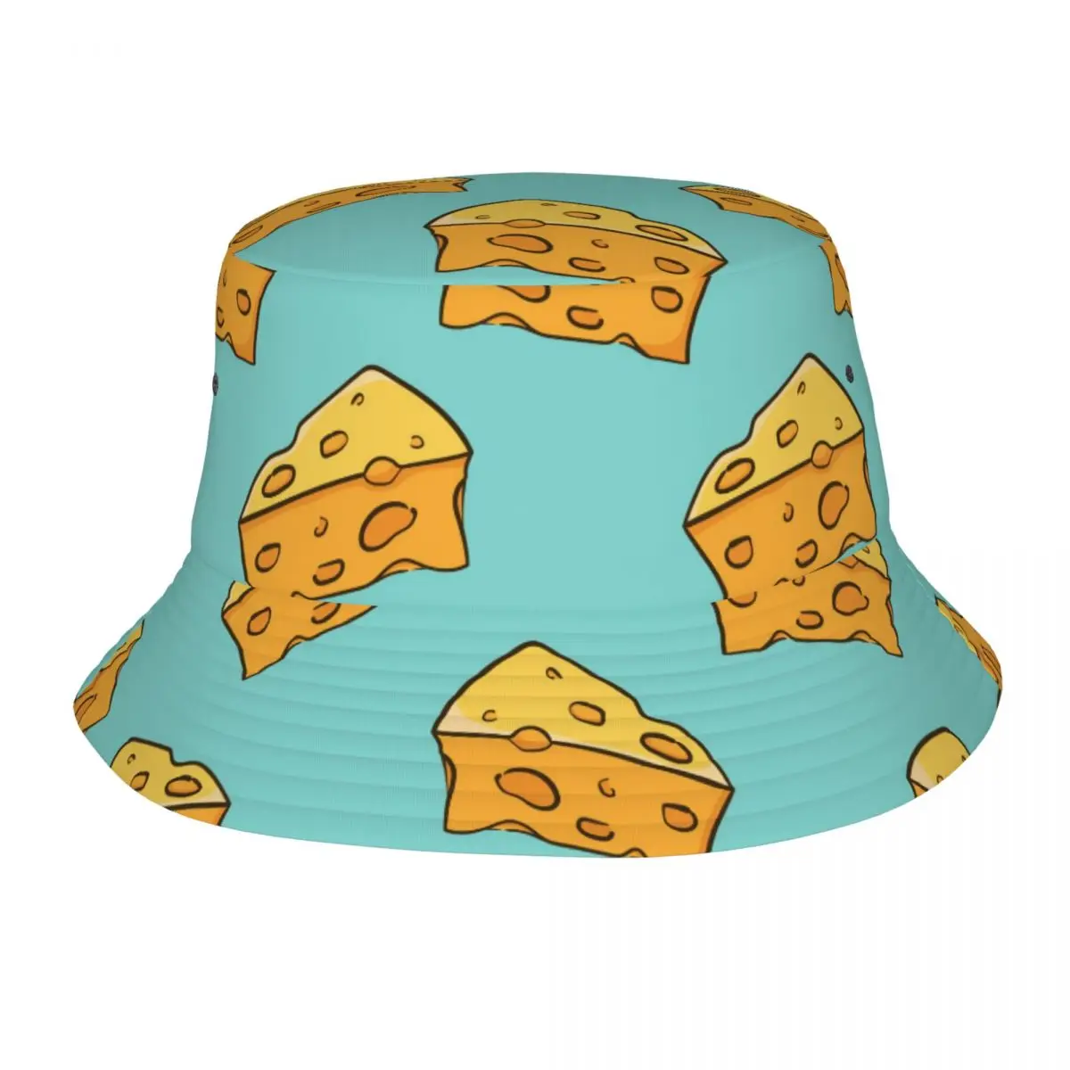 Triangle Cheese Delicious Unisex Casual Sun Hat Bucket Bob Hip Hop Cap Fisherman Panama