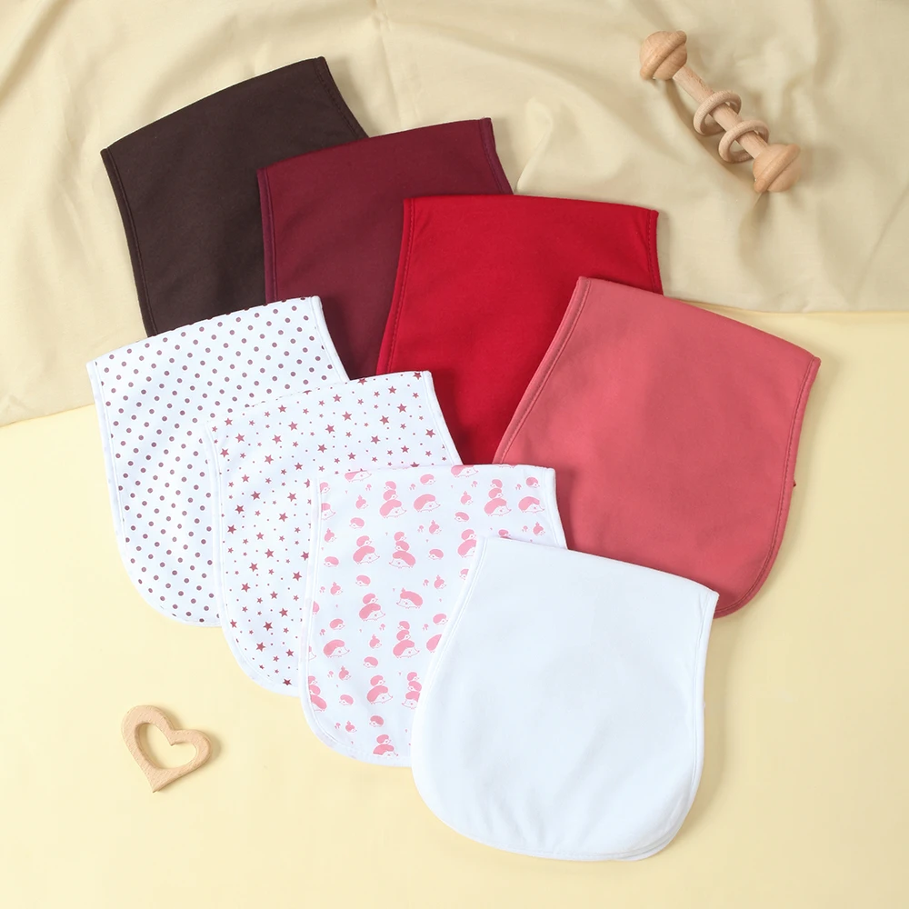 

4-слойные толстые салфетки для новорожденных, 8 штук, водонепроницаемые, мягкие и нежные, для отрыжки, для девочек