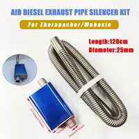 120cm/47.24in Car Air Diesel Parking Heater Stainless Steel Exhaust Pipe Tube 24mm Muffler Silencer Kit for Webasto Eberspacher
