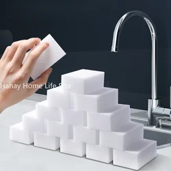 10pcs 100x60x20mm Melamine Sponge White Magic Sponge Eraser Cleaner Cleaning Sponge for Kitchen Bathroom Office Cleaning Tools