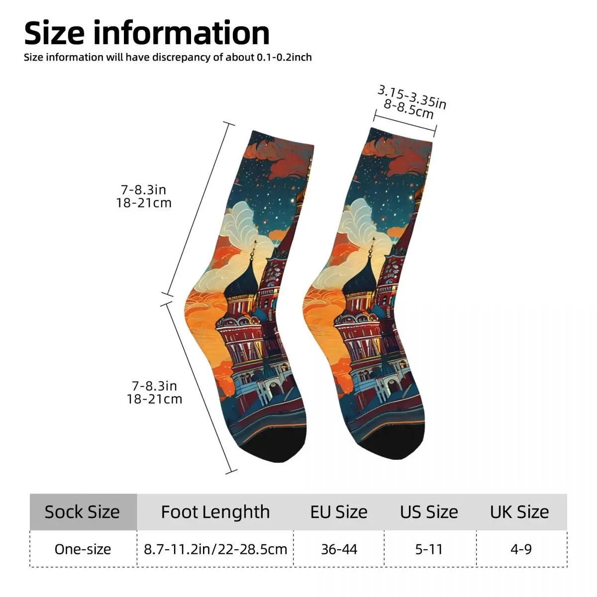 Saint Basil's Cathedral Sock Printed Man Polyester