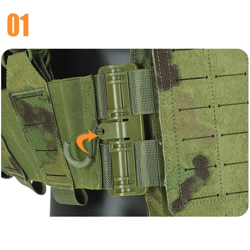 Quick Release Tactical Vest1000D Nylon Durable Tactico Multi-Cam Tactical Vest Plate Carrier Gilet Tactiqu Vest for Military