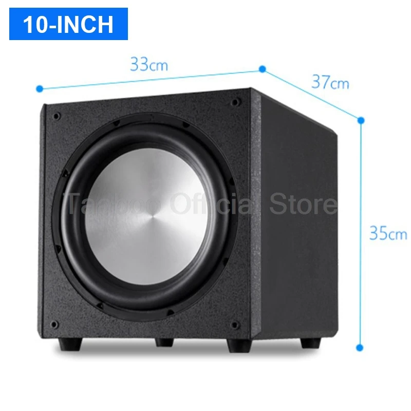 10/12 Inch Super Subwoofer High Power Speaker Active HiFi Wooden Subwoofer High Fidelity Home Theater Audio Amplifier Speaker