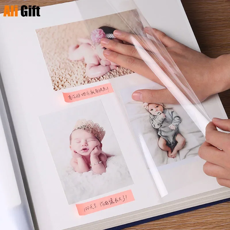 Children's Baby Growth Record Felt Cover Album Diy Memorial Albums Self-adhesive Film Handmade Creative Gifts Photo Scrapbook