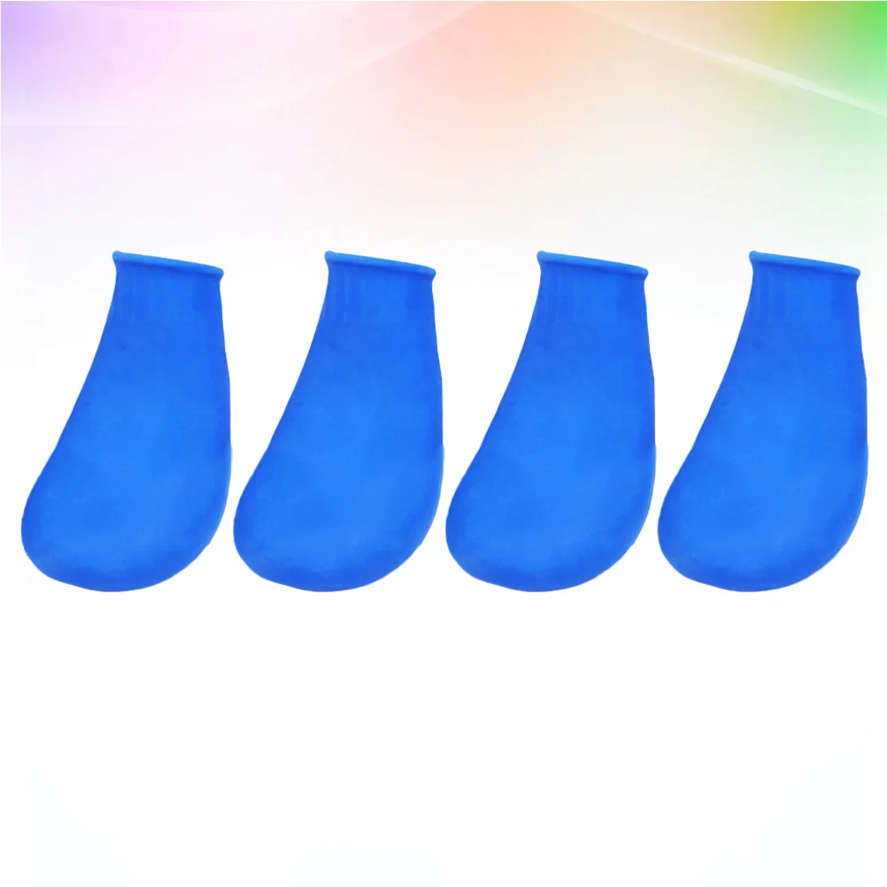 

4pcs Waterproof Rain Shoes Non-slip Shoe Cover Outdoor Footwear Durable Shoe Cover for Pet Cat Dog (Blue Size )