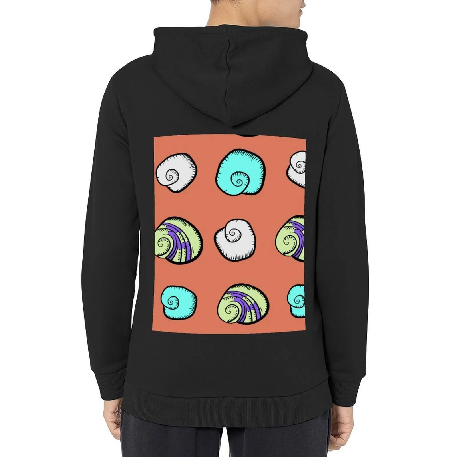 

Oceanic Shells Patterns: Dive into Coastal Charm Hoodie aesthetic clothing mens designer clothes autumn hoodie