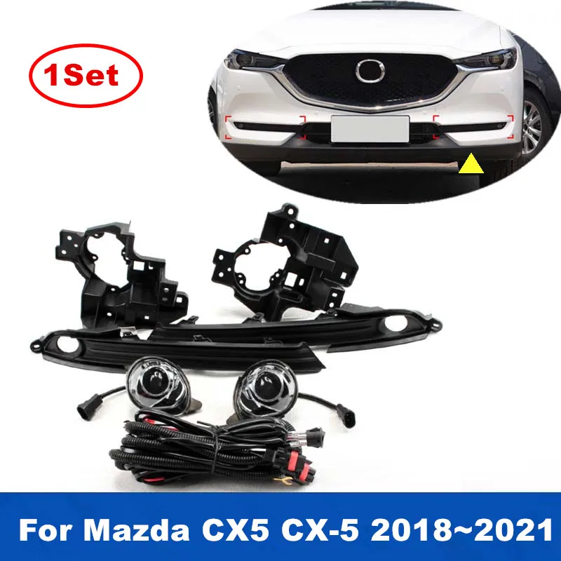 

1 комплект автомобильных передних противотуманных фар в сборе для MAZDA CX5 CX-5 2018 2019 2020 2021 с комплектом обновления жгута проводов