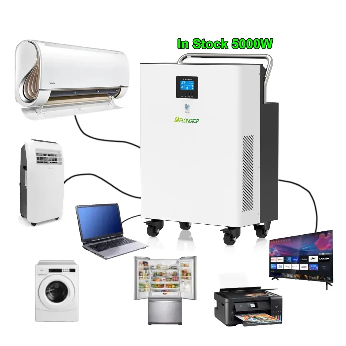 

5kw + 5kwh all-in-one solar system 48V 5Kwh 100Ah lithium iron phosphate battery pack solar system backup power lithium-ion