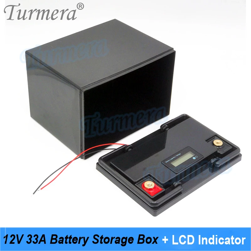 Turmera 12V 33A pojemnik na baterie ręczny wskaźnik LCD dla 18650 26650 21700 32700 baterii system ups skorzystaj z