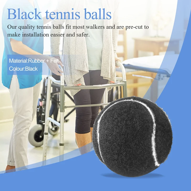 Bola tenis Walker pre-cut 2 PCS, untuk Pelindung kaki dan lantai furnitur, penutup bantalan terasa awet tugas berat