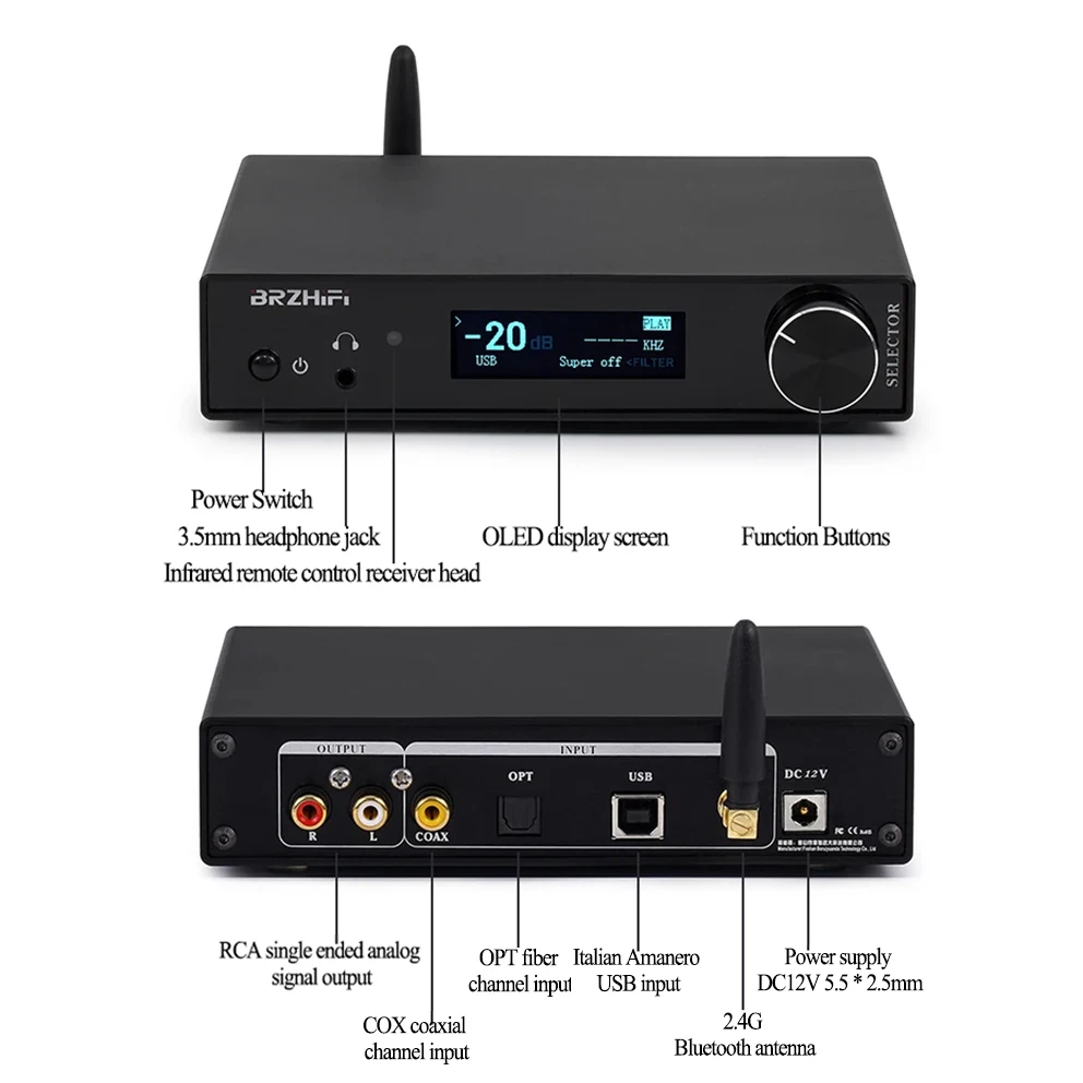 AK4499EX-decodificador de Audio Digital de escritorio, Hifi, Bluetooth 5,3, Amanecer, USB, DSD512, PCM, 32 bits, 384KHZ, Amp, convertidor DAC