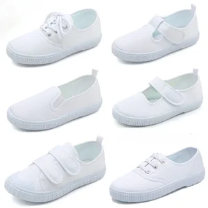 White Canvas Sneaker for children, father and son shoes, casual sports shoes for boy and girl, autumn 8 Main Sales Find - №1