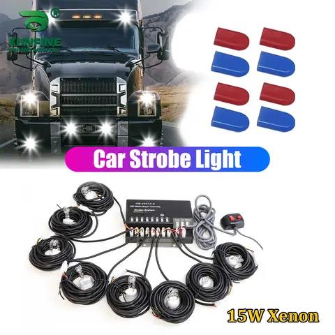 고품질 HID 스트로브 라이트 KF-L3006, HID 전구, 8 in 1 HID 숨기기, 비상 경고 스트로브 라이트, 120W
