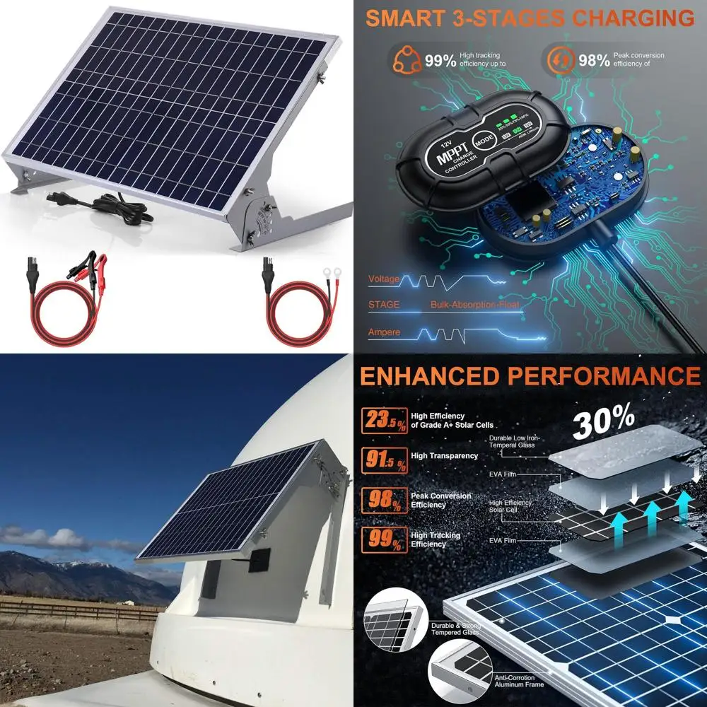 12V 30W Solar Batte…