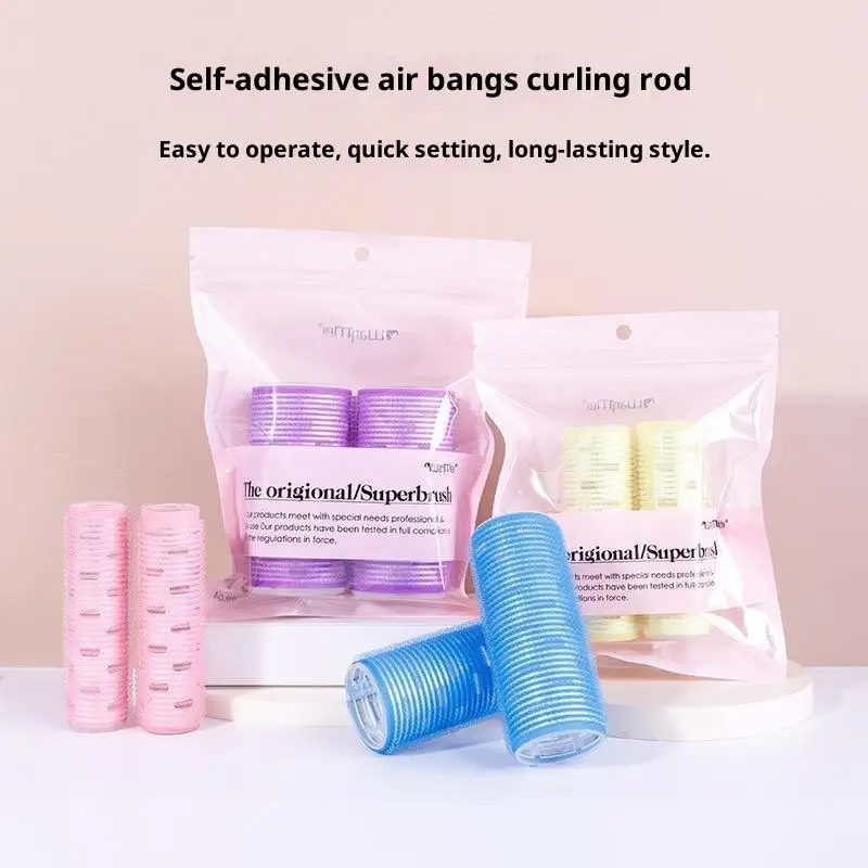 2pcs Hair Rollers Set No Heat Hair Waver Bangs Self Adhesive Hair Curlers