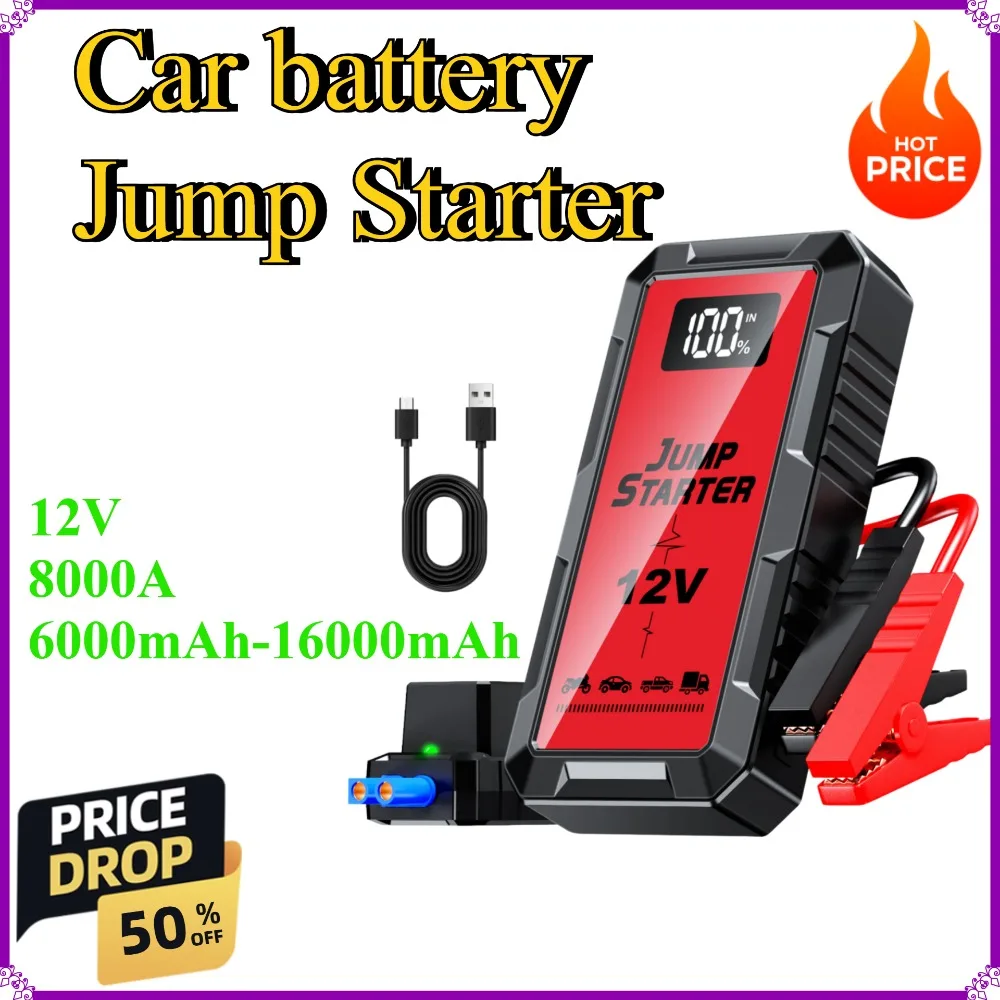 Car emergency starting power supply jump starter 12V 6000A large-capacity vehicle Car Starting Device Power Bank Accessories