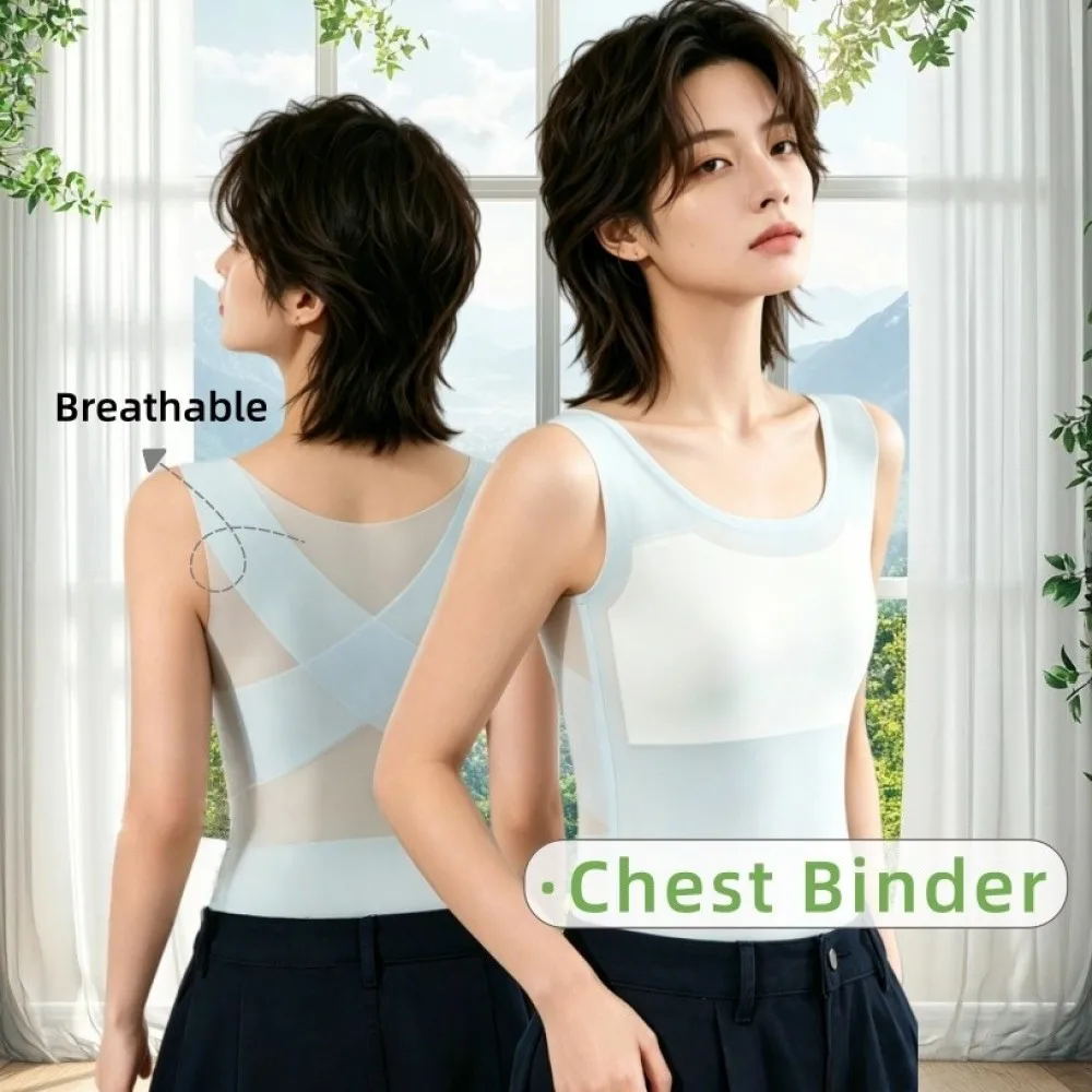 JANEST Seamless Binder Chest Breathable Invisible Binder Long Chest Binder With Abdominal Compression For Woman