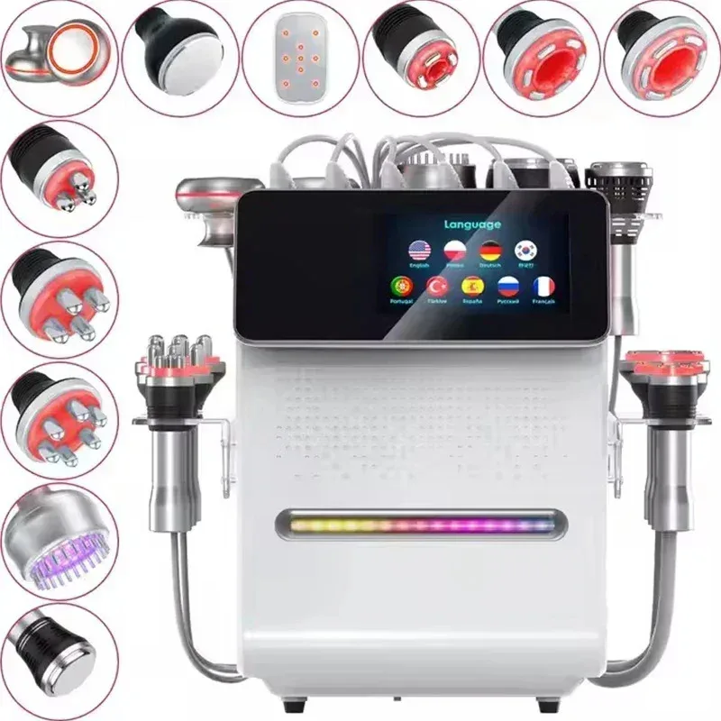 

2025 New 80K 11-in-1 RF Ultrasonic Fat Cavitation Machine with Laser Pad Salon Beauty Equipment Vacuum Radiofrequency