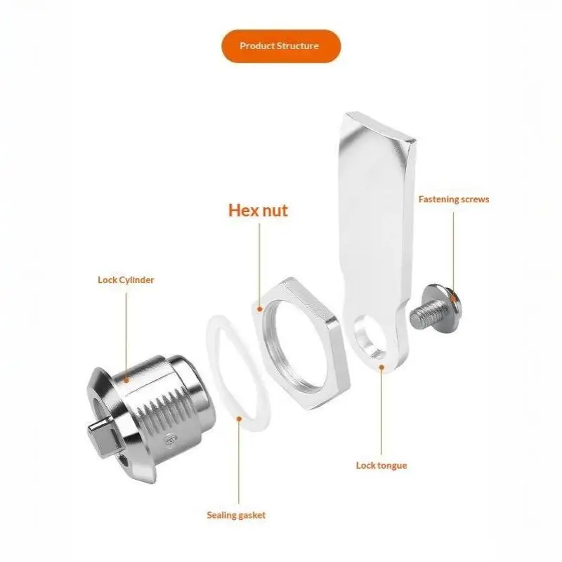22mm 304 Stainless Steel Power Distribution Cabinet Panel Cam Lock For Tin Box Installation