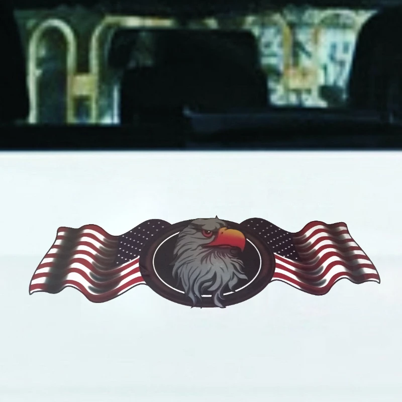 

American Flag Eagle Bumper Sticker - Patriotic Vinyl Decal for Cars, Trucks, SUVs, Windows, Laptops, Motorcycles