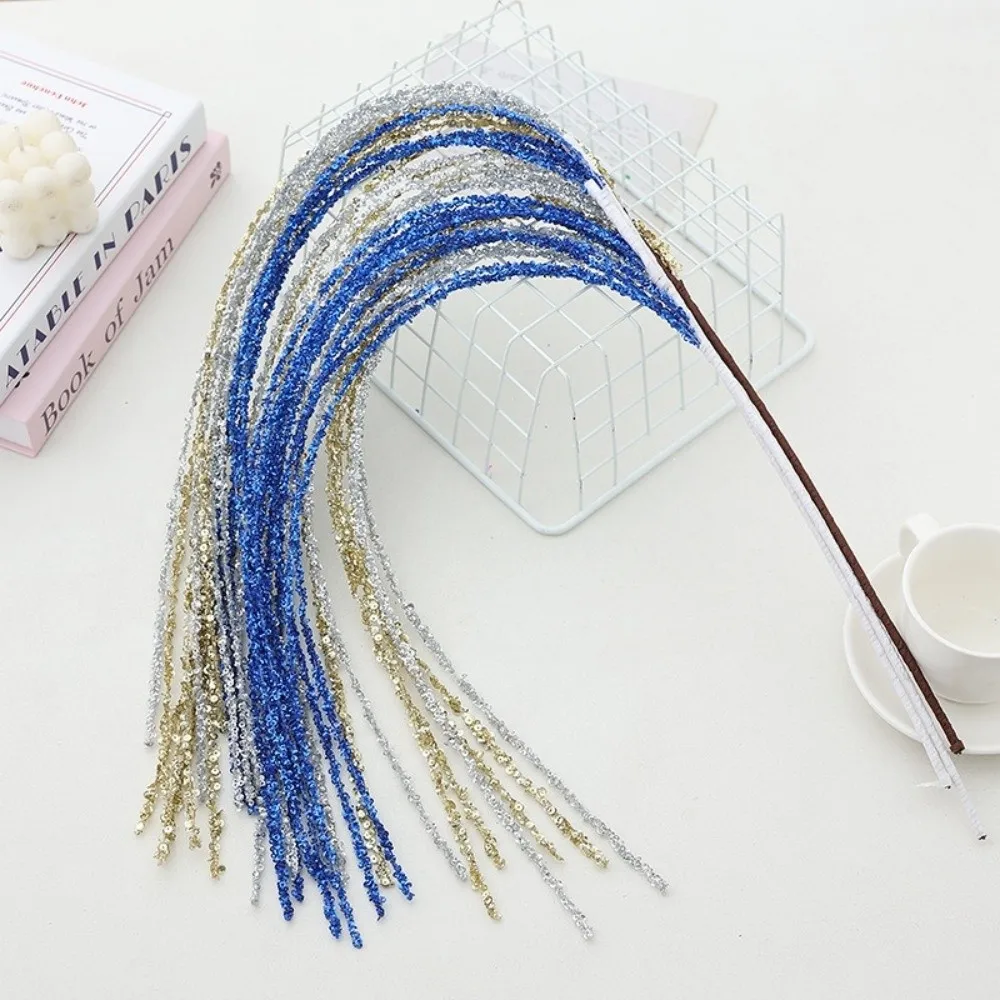 

2pcs Elegant 86cm Christmas Glitter Branch Shining Sparkling Sequin Decor Sticks Sequin DIY Xmas Tree Ornament Christmas Tree