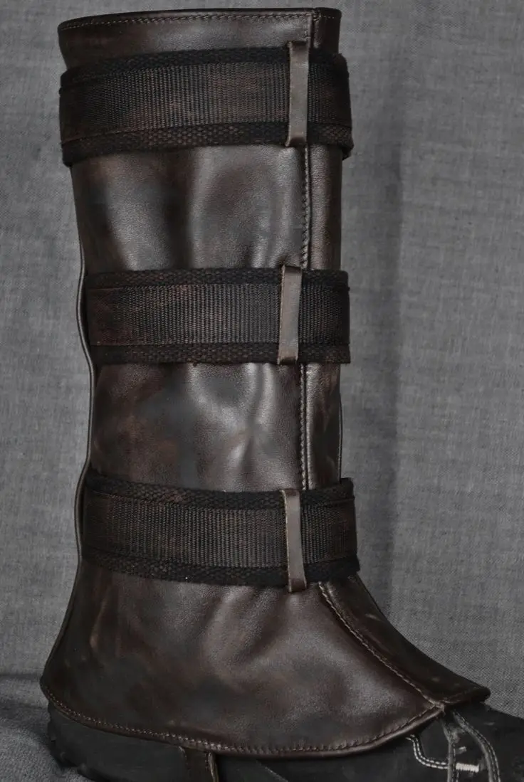 Mittelalterliche Motorrad-Beinschutzstiefel Steampunk Ritter Piraten Cosplay Kostüm Erwachsenen Halloween Renaissance Rüstungsleggings – Detail 2