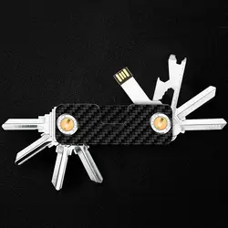 Key Organizer Compact Key Holder Metal Key Chain Minimalist key case key holder for keychain Secures 1-10 Keys