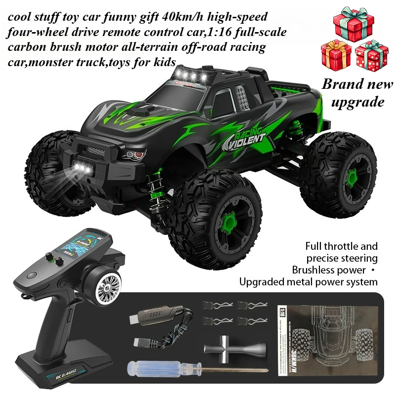Cool Stuff Toy Car Funny Gift-40km/h High-speed 4WD Rc Truck,Remote Control Car,1:16 Full-scale Off-road Rc Cars,Toys for Kids