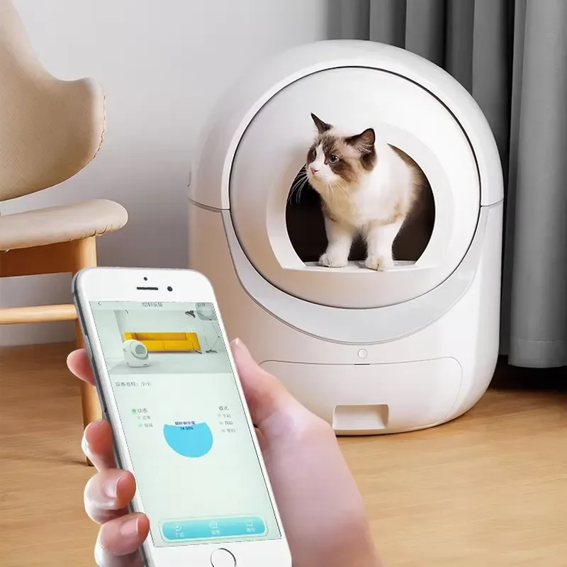 For Hidden Closed Furniture Plastic Pet Fully Enclosed Large Self Cleaning Automatic Box Toilet