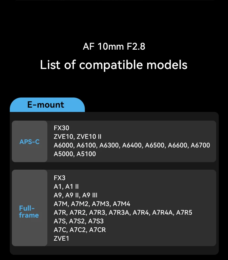7artisans AF 10mm F2.8 APS-C Ultra-Weitwinkel-Kameraobjektiv für Menschenfotografie mit Sony E, Fujifilm XF, Nikon Z-Mount – Detail 30
