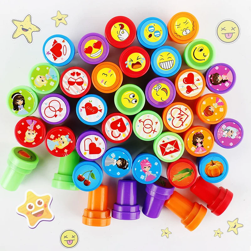 10pcs/box Cartoon Stamps Animal Dinosaurs Stamps Toys Kids Birthday Gifts Treat Boy Girl Party Favors School Award Goodie Filler