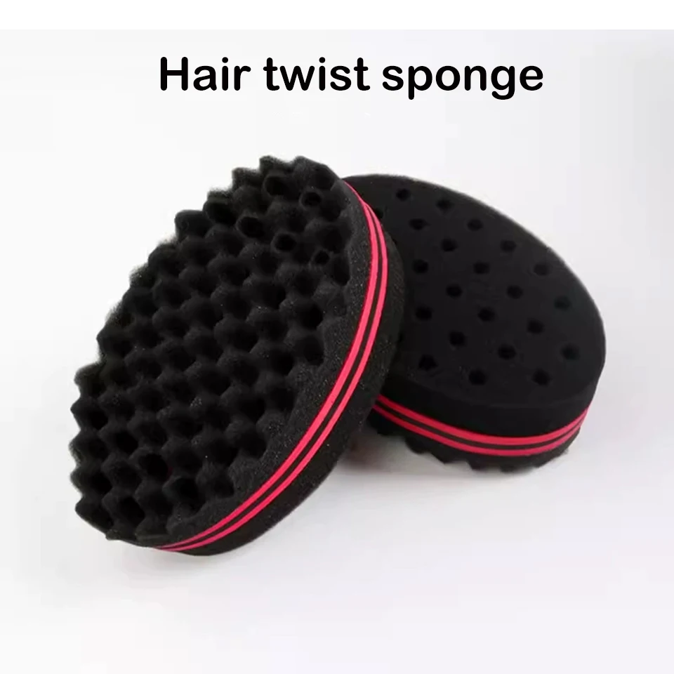 Magic Twist Sponge for Dreadlocks, Afro Coils Curls - Two Sides with Big and Small Holes, Foam Wave Brushfor Men, Women, Boys