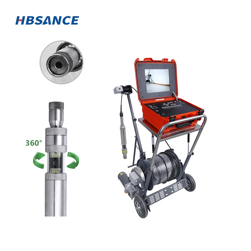 360 Degree Rotation Drain Camera With 180m Cable Borehole For Water Wells