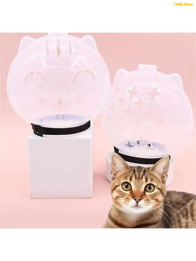 U1JB AntiScratch Pet Headcover Ventilated Muzzle For Small Dog Cats Post Surgeries