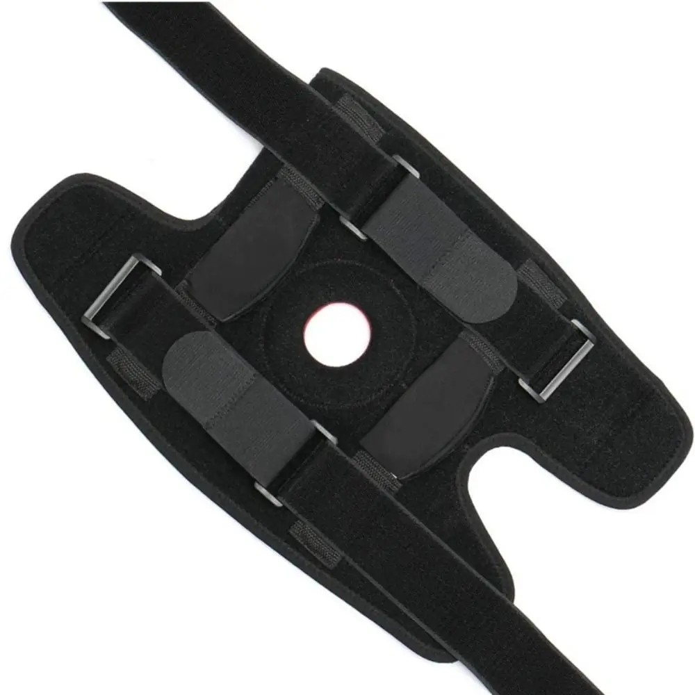 ضغط دعامة الركبة المثبتات الجانبية مفتوحة الرضفة وسادة الركبة كم تنفس حزام قابل للتعديل الركبة دعم العظام